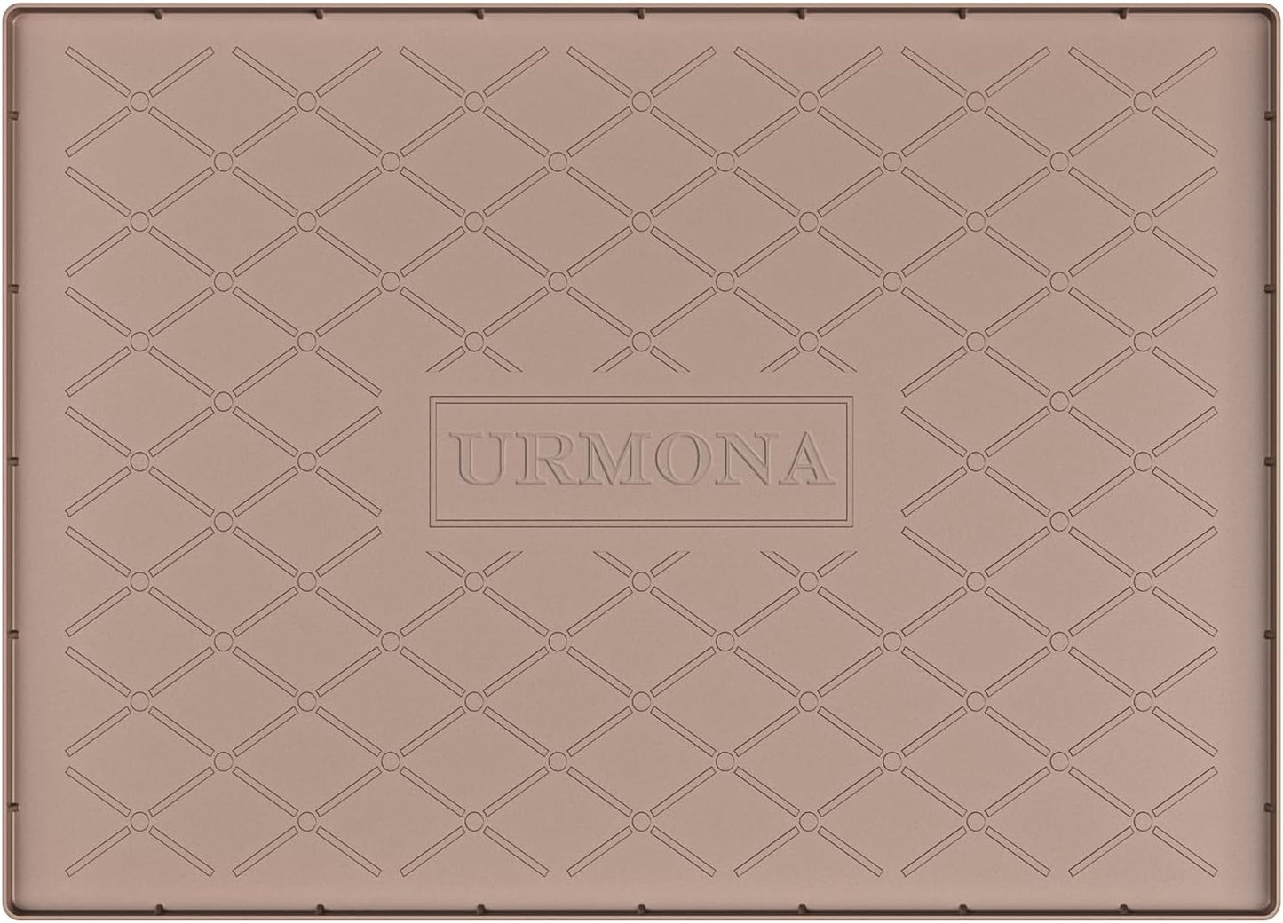 URMONA Under Sink Mat for Kitchen Waterproof, 34" x 22" Silicone Under Sink Mat for Shelf Liner Organizer, Cabinet Sink Protector Under Sink Liner for Bottom Kitchen, Bathroom(Light Grey)