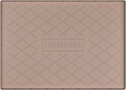 URMONA Under Sink Mat for Kitchen Waterproof, 34" x 22" Silicone Under Sink Mat for Shelf Liner Organizer, Cabinet Sink Protector Under Sink Liner for Bottom Kitchen, Bathroom(Light Grey)
