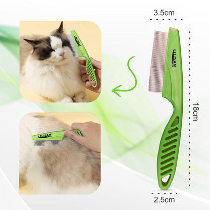 Pet Self Cleaning Slicker Brush and Grooming Comb - Gently Removes Loose Hair, Tangles, and Dirt - Skin Friendly Deshedding Grooming Tool for Hair Dogs & Cats - Pet Supplies Accessories (Purple)
