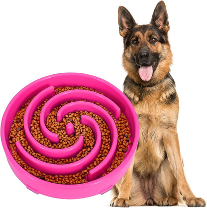 JASGOOD Slow Feeder Dogs Bowl for Large Medium Dogs,Anti-Gulping Pet Slower Food Feeding Bowls Stop Bloat,Preventing Choking