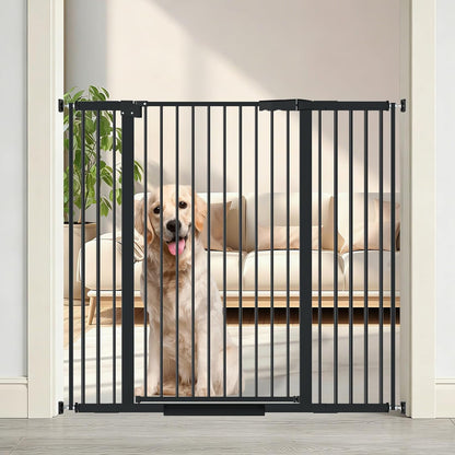 AiWMGL 40.55" Tall, 53.74-61.61 Inch Wide, 1.37" Ultra Narrow Spacing Dog Pet Baby Gate Indoor for Doorway Hallway, Pressure Mounted 54 55 56 57 58 59 60 61 Inches Wide