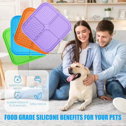 Honomastry Lick Mat for Dogs, Premium Lick Pad with Suction Cups for Dog Anxiety Relief, Slow Feeder Dog Bowls, Bathing, Grooming and Training.