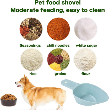 3PCS Dog Food Scoop 1 Cup, Plastic Pet Food Scoop with Measuring Lines 1/2 Cup 1/4 Cup for Dogs Cats Birds and Rabbits