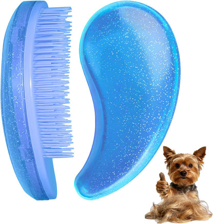 Small Dog Brush- Grooming Tool for Teddy, Yorkies, Maltese, Shih Tzu, Chihuahua - Puppy Hair Brush (Blue)