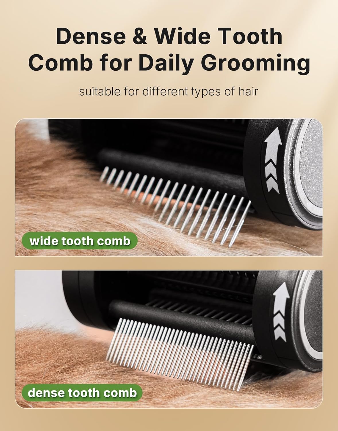 4-in-1 Cat Brush for Shedding, Undercoat Dog Grooming Rake for Deshedding Dematting, Hair Removal Comb Brush for Long & Short Haired Indoor Pets