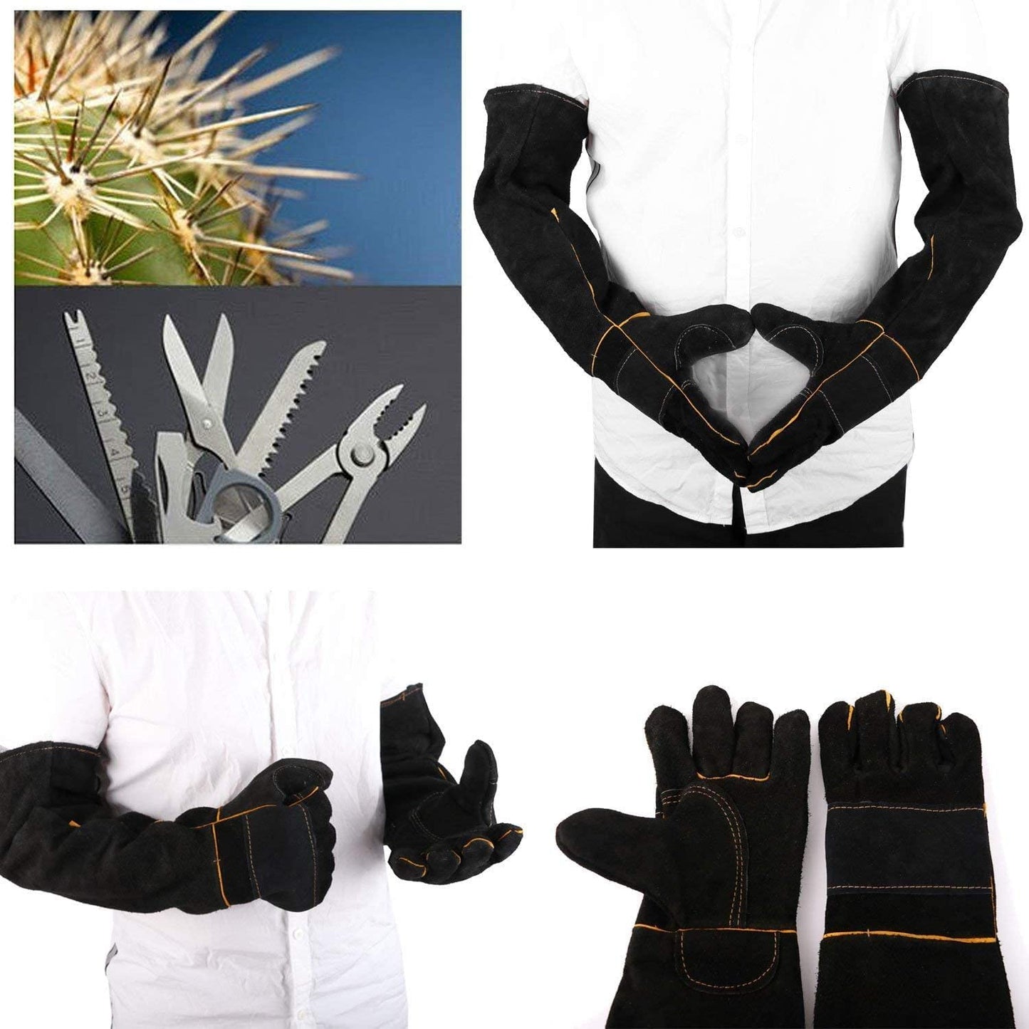 AOWPFVV Animal Handling Gloves Bite Proof Multipurpose Pet Glove for Trips to Vet Grooming Puncture Proof Training Anti-Bite Scratch for Cat Dog Snake Falcon Grabbing Reptile