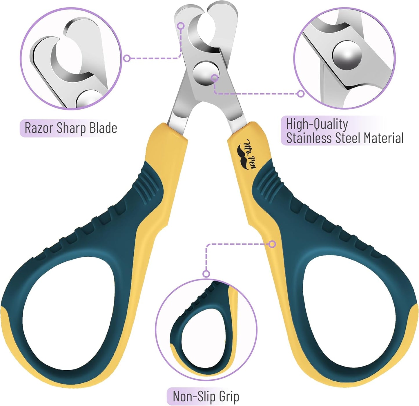Mr. Pen- Cat Nail Clipper, Stainless Steel, Professional Sharp Cat Claw Trimmer for Small and Medium Cats, Pet Nail Clipper with Sturdy Non Slip Handle