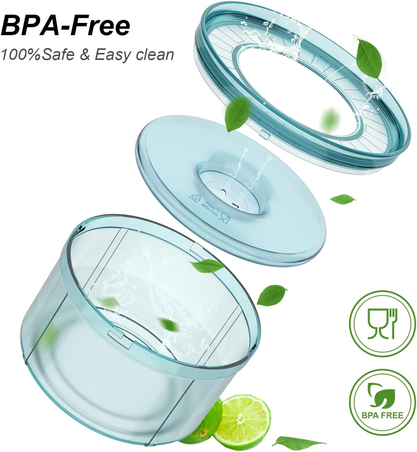 1Gallon No Spill Water Bowl for Dogs, Tritan BPA-Free Spill Proof Water Bowl with Non-Slip Mat, No Splash Slow Drinking Dog Water Bowl for Messy Drinker