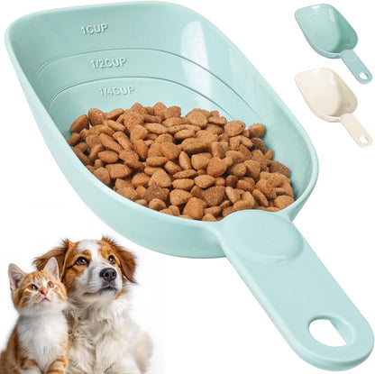 Dog Food Scoop 1 Cup, One Cup Measuring Cup, Food-Grade Melamine Pet Food Scoop, Durable 1 Cup Scoop with Precise Markings, BPA-Free & Dishwasher Safe (White, 8oz)