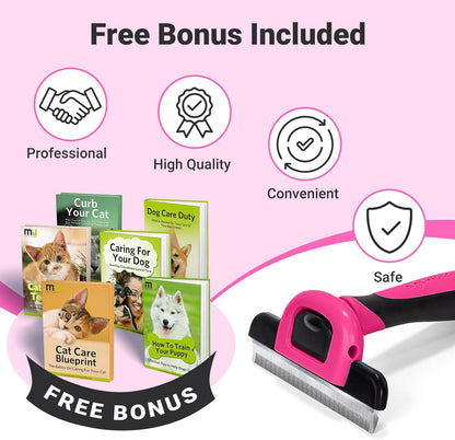 MIU COLOR Pet Grooming Brush, Deshedding Tool for Dogs & Cats, Effectively Reduces Shedding by up to 95% for Short Medium and Long Pet Hair
