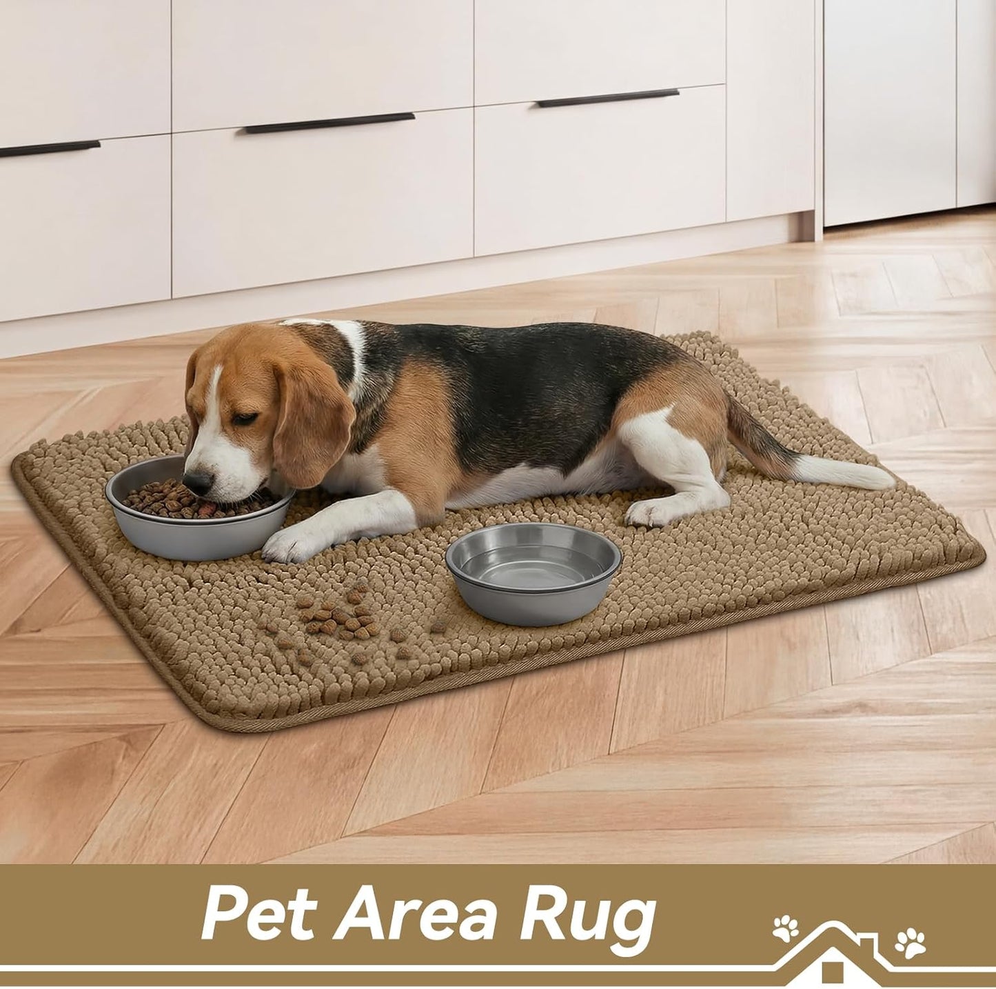 Bcoimo Super Absorbent Dog Door Mat, 30"*20" Anti Slip Mat for Muddy Paws, Pet Rugs for Dirty Paws Washable that Absorbs Moisture and Dirt, for Dog Cage and Pet Resting Carpet