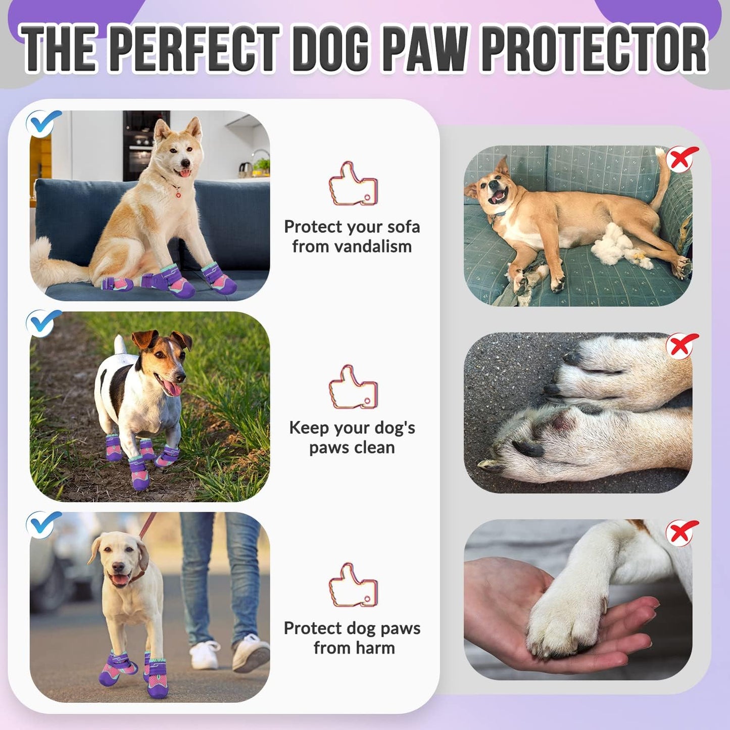 SlowTon Dog Shoes for Large Small Medium Dogs - Breathable Dog Boots for Summer Hot Pavement, Paw Protector for Outdoor Walking Winter Snow, Anti-Slip Rubber Dog Booties for Hardwood Floor (Green, 6)