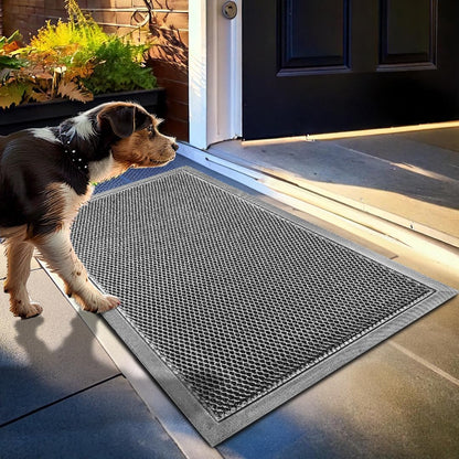 Muddy Mat® Meshy Mat™ Door Mat Heavy-Duty Quick-Dry Floor Mat, Sand & Dirt Trapper for Indoor & Outdoor, Ideal for Entrance, Mudrooms,Patios & Garages,Low-Profile,Non-Slip,Washable– Black 17"x30"x0.4"