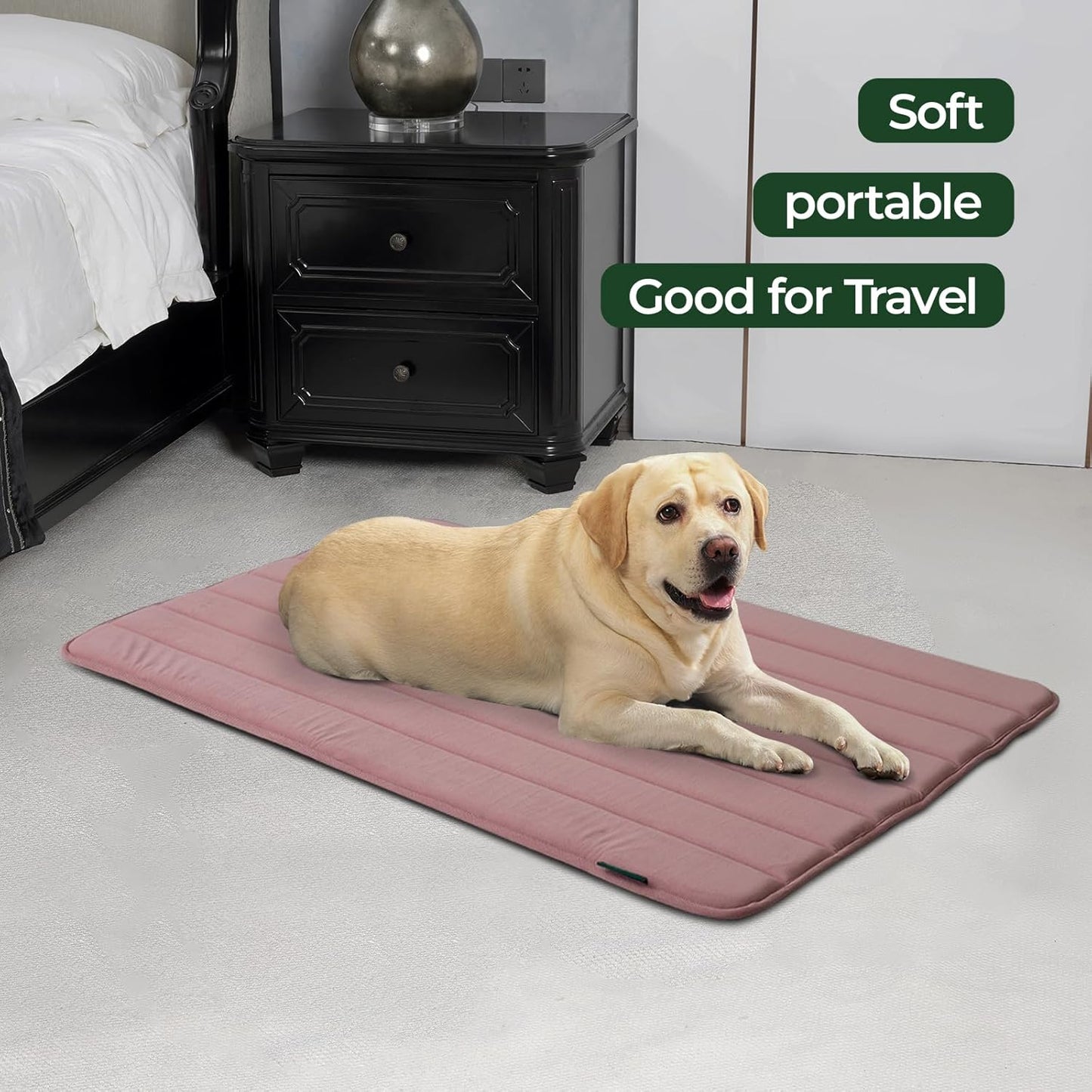 BALANCE Dog Crate Pad, Dog Foam Crate Mat Kennel Pad, Washable Water-Resistant Pet Bed Flat Dogs Cage Mat for Small Dogs