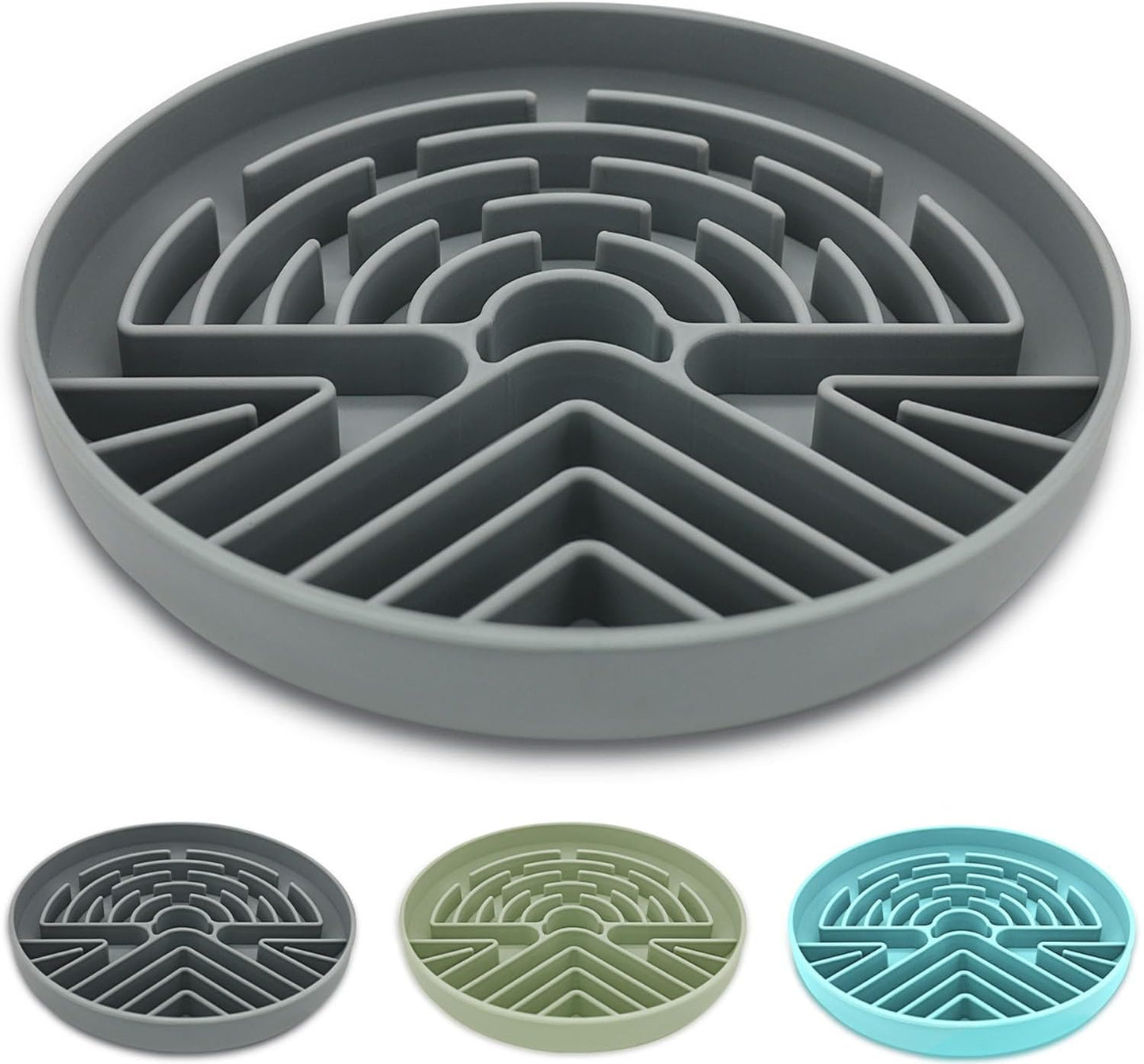 Lesipee Slow Feeder Dog Bowl for Large & Small Pets, Anti Choking Puzzle Dog Food Lick Mat with Non-Slip Base, Interactive Pet Slow Eating, Silicone Licking Mat Cat Feeding Bowl for Puppies & Cats