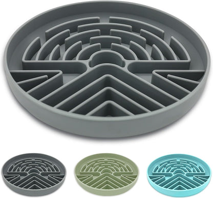 Lesipee Slow Feeder Dog Bowl for Large & Small Pets, Anti Choking Puzzle Dog Food Lick Mat with Non-Slip Base, Interactive Pet Slow Eating, Silicone Licking Mat Cat Feeding Bowl for Puppies & Cats