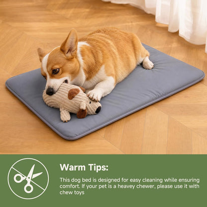 Outdoor XL Dog Crate Pad, Reversible Waterproof Crate Mat Bed, Wipeable Kennel Mat Pet Sleeping for Medium Large Dogs, Waterproof, Wipeable, Anti-Slip, Kennel Pad 41 x 27 Inch, Dark Gray