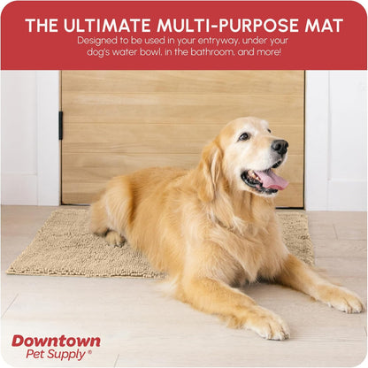 My Doggy Place Dog Mud Mat, 36"x26" Ash – Thick Microfiber Entry Rug for Snow, Mud & Salt – Absorbent, Quick-Dry, Washer-Safe & Non-Slip, Large