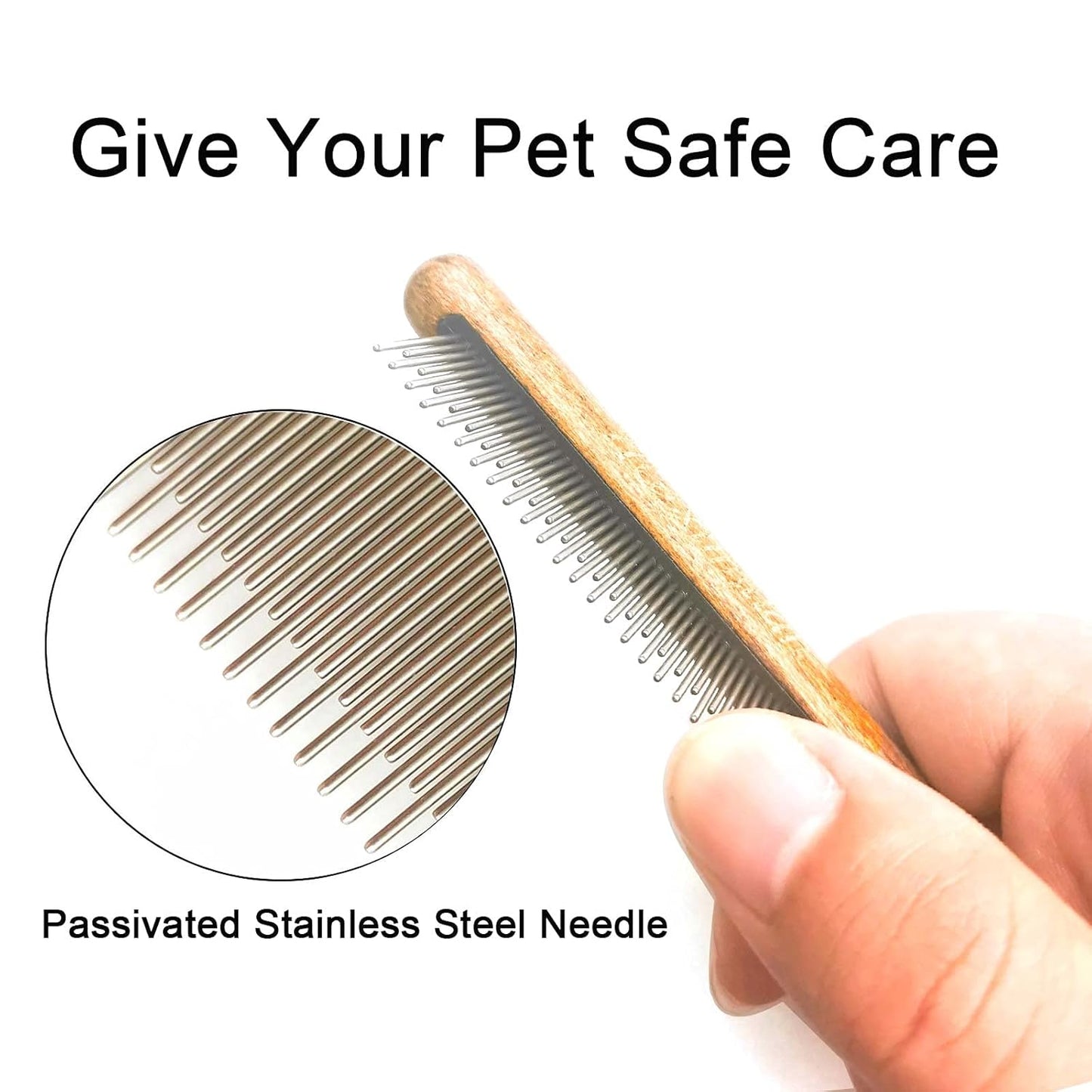 Cat comb,dog comb,Solid Wood Pet Comb Grooming Tool for Cats,Dogs and rabbits…