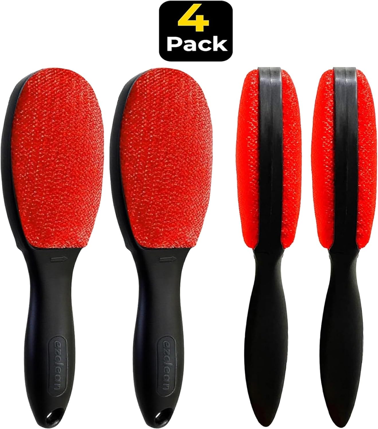 ezclean 4Pack 2Colors Lint Brush for Clothes Furniture Couch, Lint Brush Pet Hair Remover for Clothes Brush, Reusable Lint Brushes for Pet Hair,Velvet Brush, Pet Brush, Fabric Brush