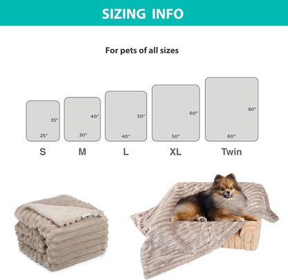Waterproof Dog Blanket for Large Dogs - Washable Cat Blankets for Couch Bed Protection, Super Soft Calming Reversible Pet Blanket for Pet Kitten Puppy (Green, 50"x60")