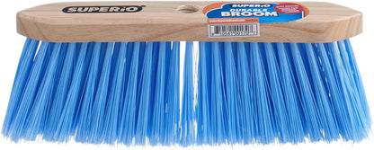 Superio Kitchen and Home Horsehair Broom With Wood Handle, Fine Premium Bristles - Heavy Duty Household Broom Easy Swiping Dust And Wisp Floors And Corners , 12" sweeping head