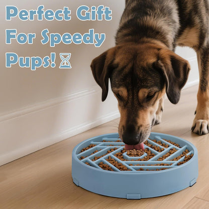 TOBYTO Slow Feeder Dog Bowls Large Medium Breed,Anti-Choking Slow Eating Dog Food Bowl,Non Slip Pet Slower Food Feeding Bowls Large Puzzle Slow Feeder Bloat Stop Maze Dog Dishes,Black