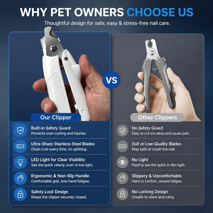 Dog Nail Clippers - All Steel Material, Built-in Spring,Heavy Duty Dog Nail Trimmer Full Metal Razor Sharp Professional for All Dogs Cats with Thick Toena,Dog Nail Trimmers