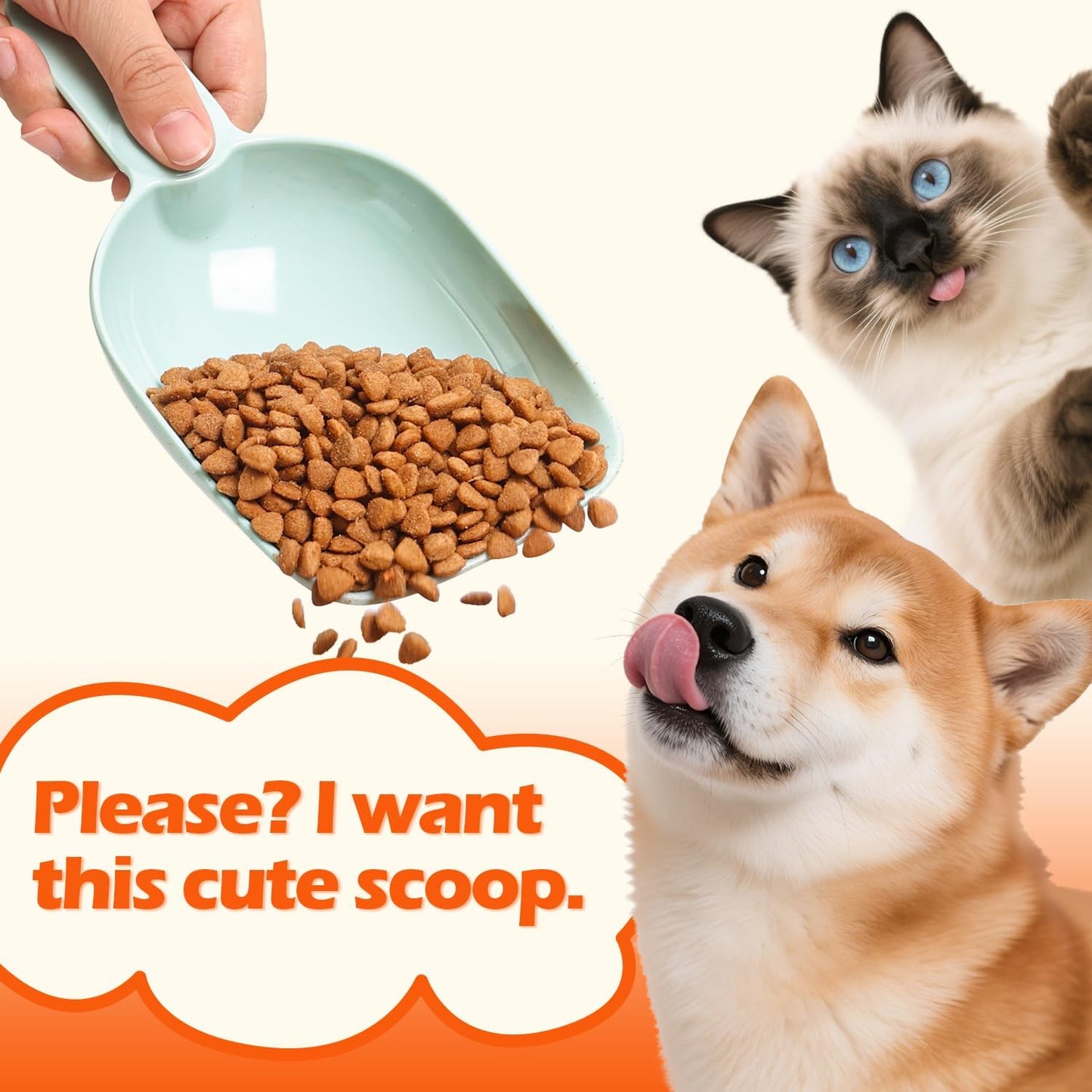 Dog Food Scoop 1 Cup, One Cup Measuring Cup, Food-Grade Melamine Pet Food Scoop, Durable 1 Cup Scoop with Precise Markings, BPA-Free & Dishwasher Safe (White, 8oz)