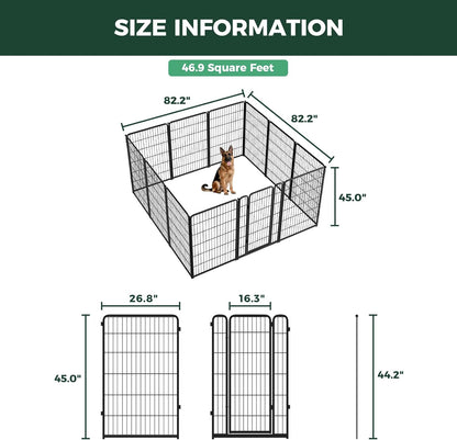 FXW Homeplus Unleashed Indoor Dog Playpen - Stress-Free and Safe Play, Heavy Duty 24 Inch 6 Panels Dog Pen for Puppy and Small Dogs, Black│Patented