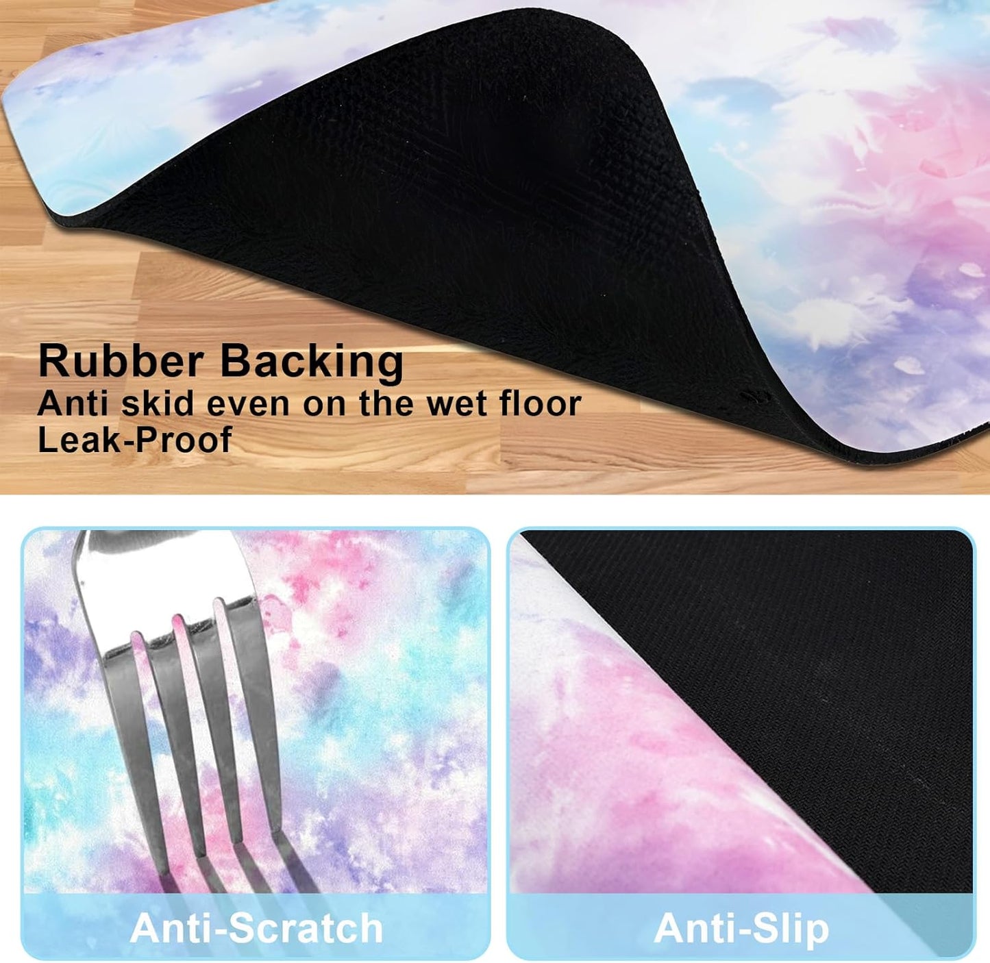 Dog Food Mats for Floors Waterproof Mat for Cat Food and Water Bowls - Absorbent Quick Dry Non Slip Mat for Pet Feeding