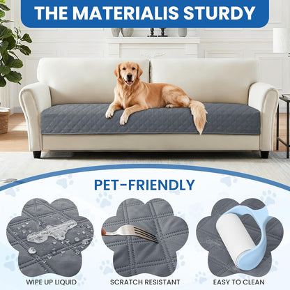 Waterproof Dog Blanket, Non-Slip Soft Pet Bed Cover, Couch Cover for Dogs Washable, Protects Sofa, Furniture, Crate, Car, Tear Resistant Leakproof Pet Blanket (30x70 Inch, Dark Grey)