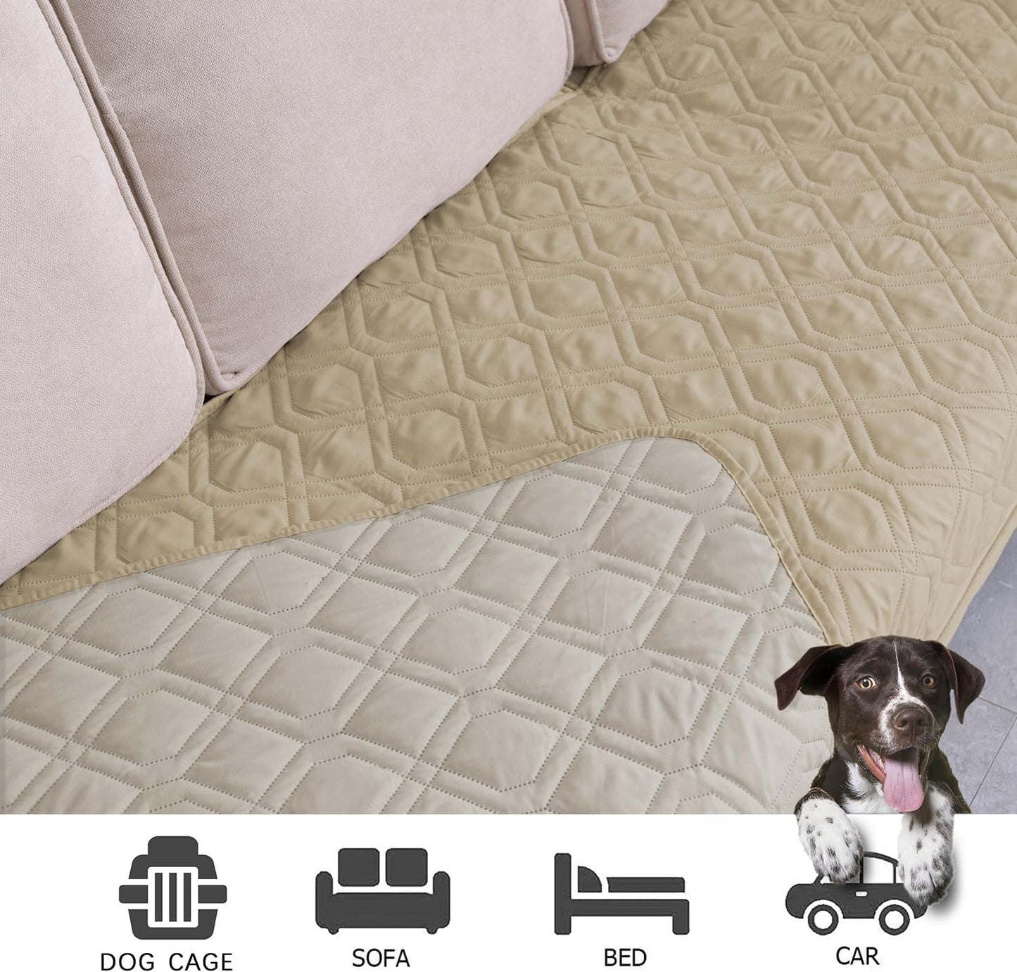 Ameritex Waterproof Dog Bed Cover Pet Blanket for Furniture Bed Couch Sofa Reversible - Colors B