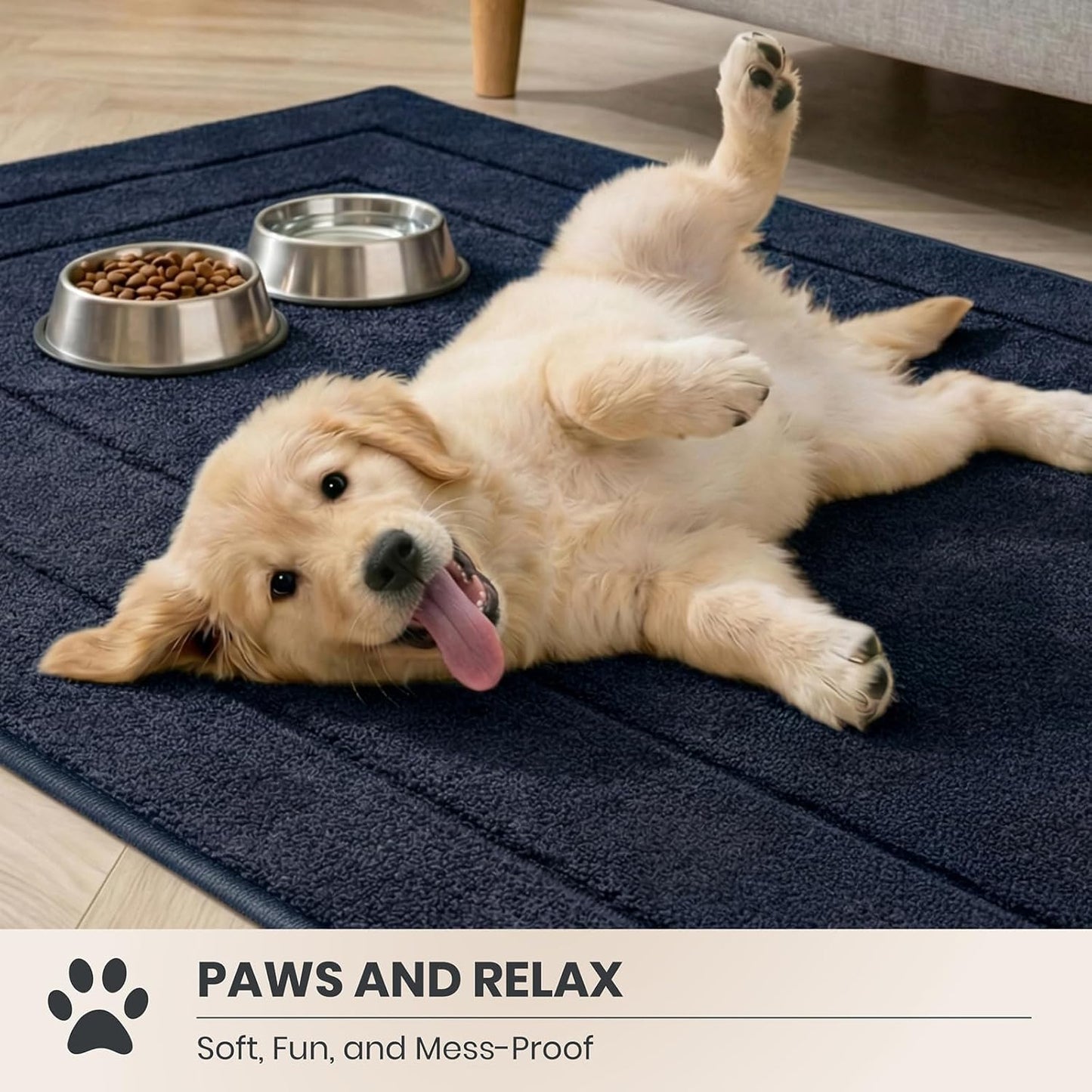 PURRUGS Dirt Trapping Door Mat 32" x 47", Non-Slip/Skid Machine Washable Entryway Rug, Dog Doormat, Super Absorbent Welcome Mat for Muddy Wet Shoes and Paws, Grayish Brown