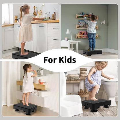 Adjustable Step Stool for Adults, Noctilucent Bed Step Stools, 660 LBS Capacity Non-Slip Safety Step Platform Indoor and Outdoor for Seniors and Kids, Wide Step Stools Elderly Assistance at Night