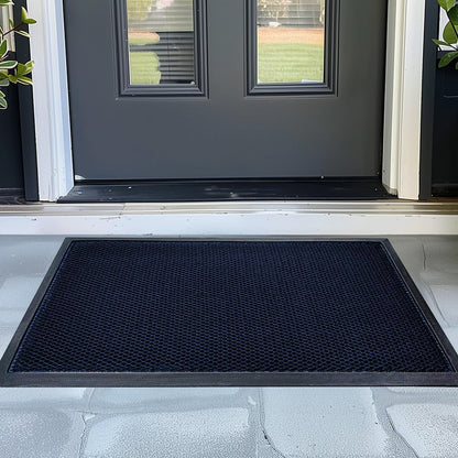 Muddy Mat® Meshy Mat™ Door Mat Heavy-Duty Quick-Dry Floor Mat, Sand & Dirt Trapper for Indoor & Outdoor, Ideal for Entrance, Mudrooms,Patios & Garages,Low-Profile,Non-Slip,Washable– Black 17"x30"x0.4"