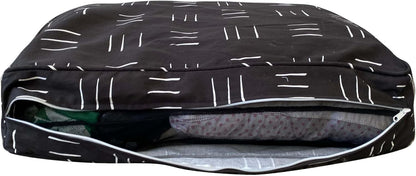Molly Mutt Medium to Large Dog Bed Cover- Forever Young Print - Measures 27”X36”X5’’ - 100% Cotton - Durable - Breathable - Sustainable - Machine Washable Dog Bed Cover (Dd82b)