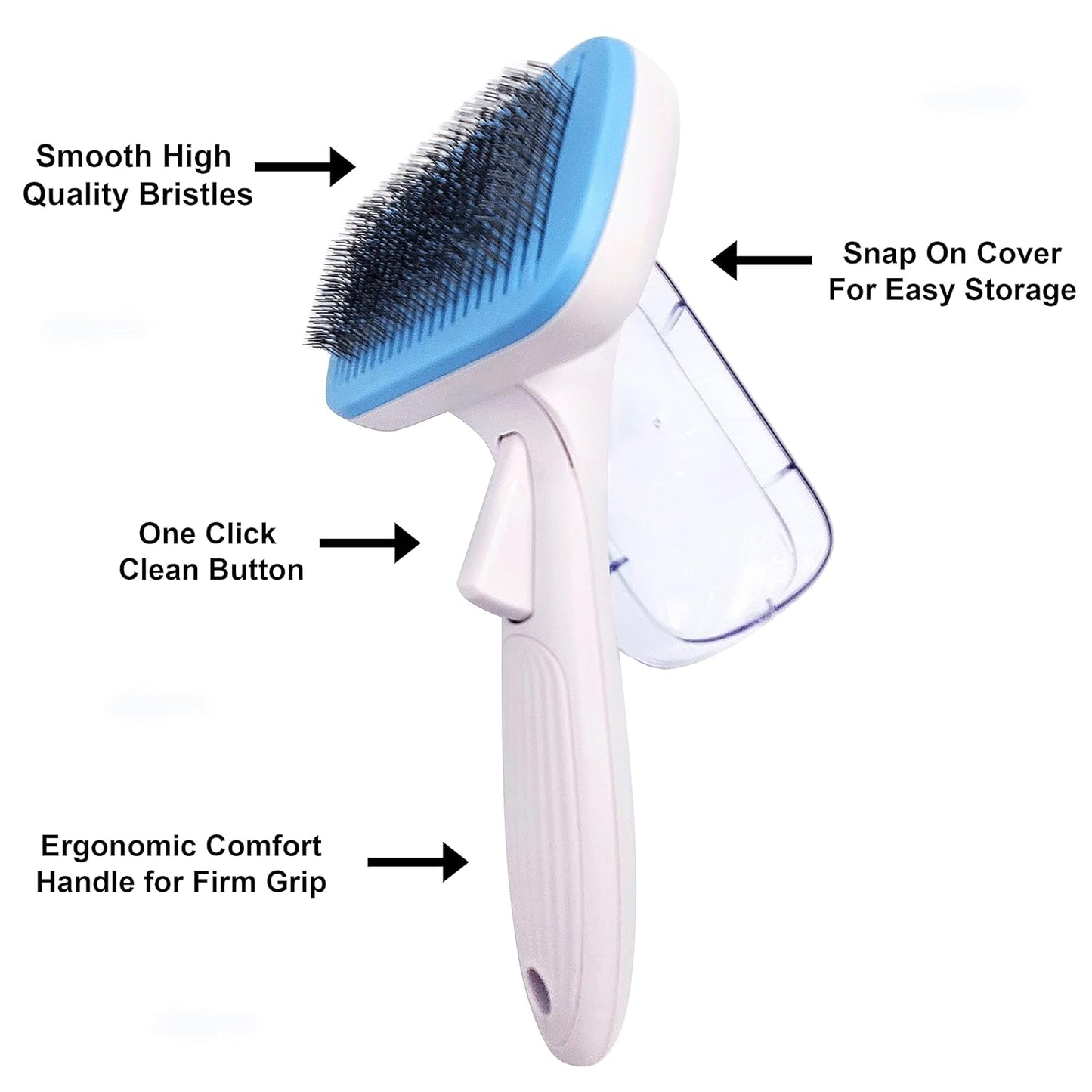 Pet Mat Remover – Professional Dematting Comb for Dogs and Cats – Stainless Steel Rounded Teeth for Gentle Knot & Tangle Removal – Dog Dematting Tools & Dog Grooming Supplies