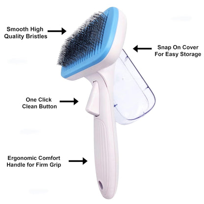 Pet Mat Remover – Professional Dematting Comb for Dogs and Cats – Stainless Steel Rounded Teeth for Gentle Knot & Tangle Removal – Dog Dematting Tools & Dog Grooming Supplies