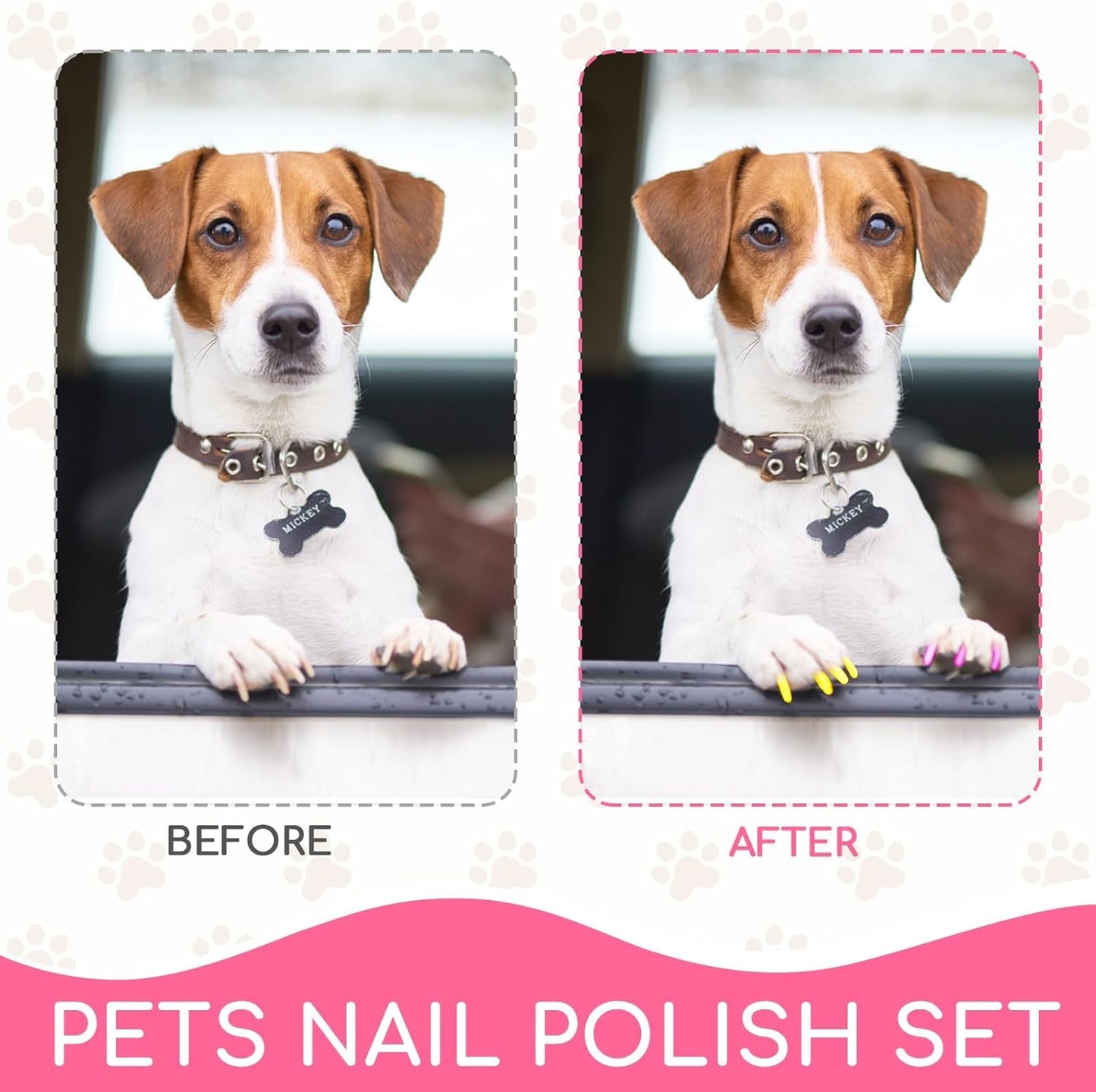 OLINGYOU 15 Colors Dog Nail Polish Pens Quick Dry, Pet Nail Polish Set for Dogs DIY Dogs Puppy Nails, Dog Safe Nail Polish Non Toxic, Odorless, Easy to Apply
