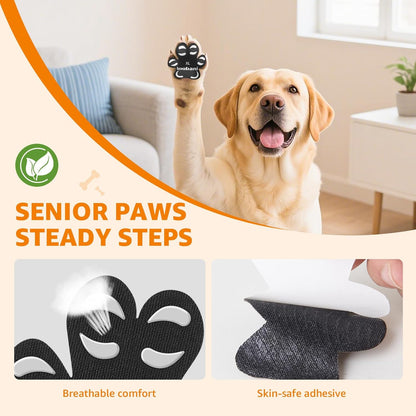 Paw Pads for Dogs Traction - 48Pieces Anti-Slip Sticky Dog Paw Protector Pads for Senior Dogs, Non Slip Adhesive Dog Paw Pads for Slippery Hardwood Floors to Prevent Slipping While Walking Running