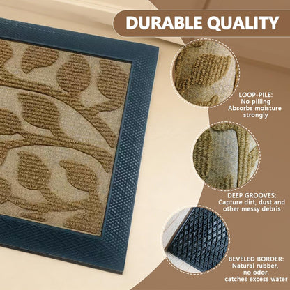 Stair Runners for Wooden Steps, Non Slip Stair Carpet Treads, 2 Pcs 30" x 8.5" Stair Mats Rug Heat Insulation Rubber Backing, Staircase Step Treads for Elders, Dogs & Kids, Coco Lattice.