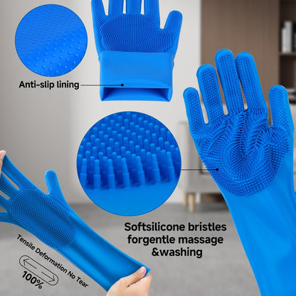 Pet Steam Brush for Dog & Cat - 3-in-1 Steam Grooming Brush for Shedding & Hair Removal - Self Cleaning Spray Comb with Mist for Long Haired Pets - Includes 1*Waterless Shampoo, Blue.