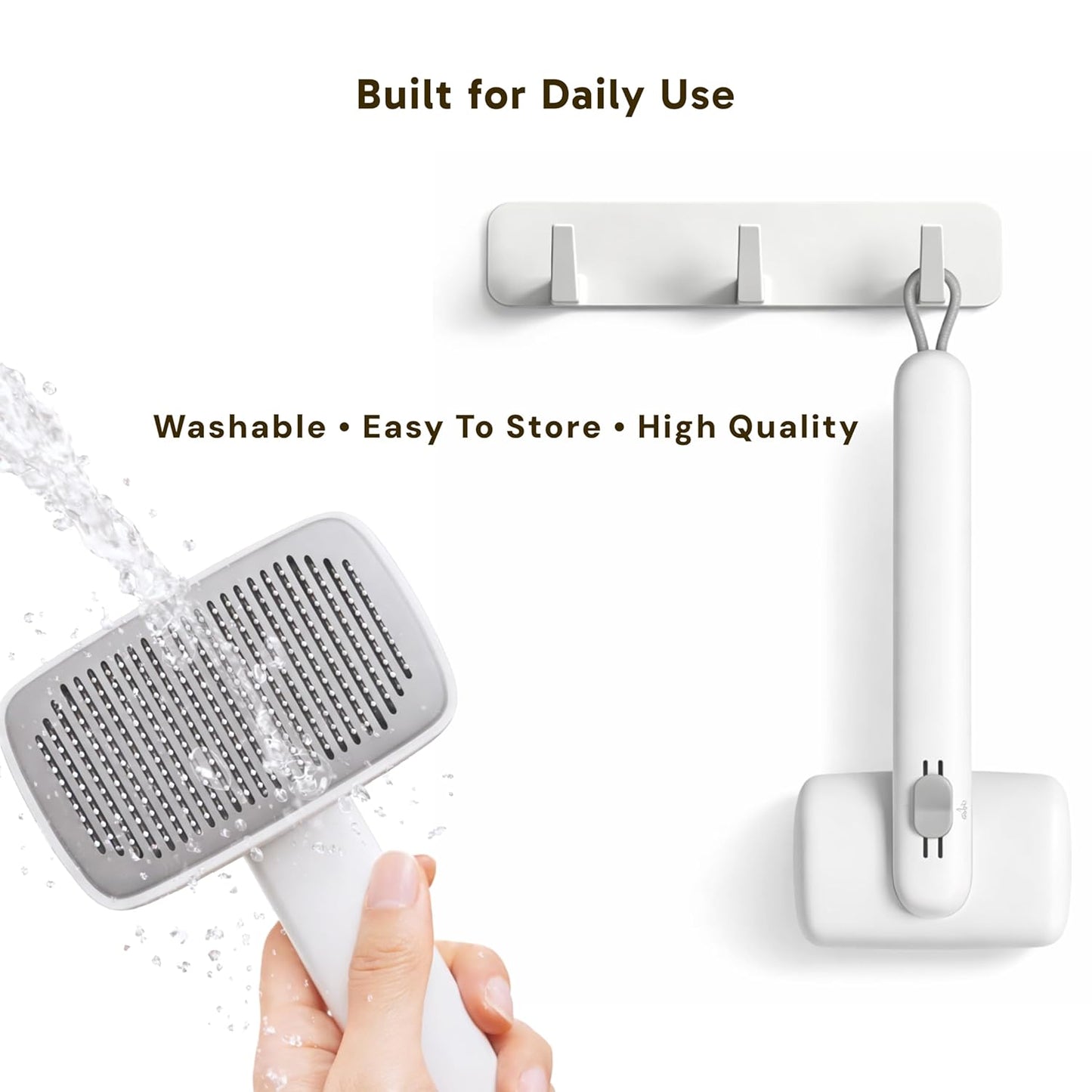 Wolfster Self Cleaning Slicker Brush for Dogs & Cats - Skin-Friendly Deshedding Brush & Undercoat Rake for Short, Medium and Long Hair Pets, Reduces Shedding by 90% (Parrot Green)