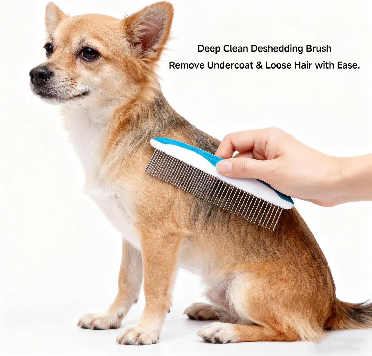 NVNAN Pet Hair Removal Glove for Dogs & Cats, 2-in-1 Deshedding Brush & Massage Mitt - Grooming Gloves for Shedding Control, Bathing and Washing, Safe for Short/Long Hair Pets 2-Pack (Blue)