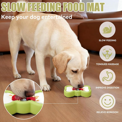 Freeze Dog Lick Bowl, Animire Non-Slip Slow Feeder Lick Mat for Dogs, Silicone Dog Enrichment Bowl for Distraction Anxiety Relief Boredom, BPA Free, Dishwasher Safe(Rose,S)