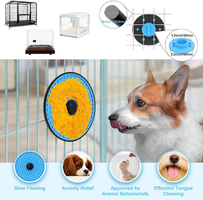 Lick Mat for Dogs, Dog Crate Lick Pads Slow Feeder, Lick Pad Crate Training Toy Crate Lick Plate,Very Suitable Peanut Butter, Treats Yogurt, Bolognese, for Boredom Relief Licking Pad