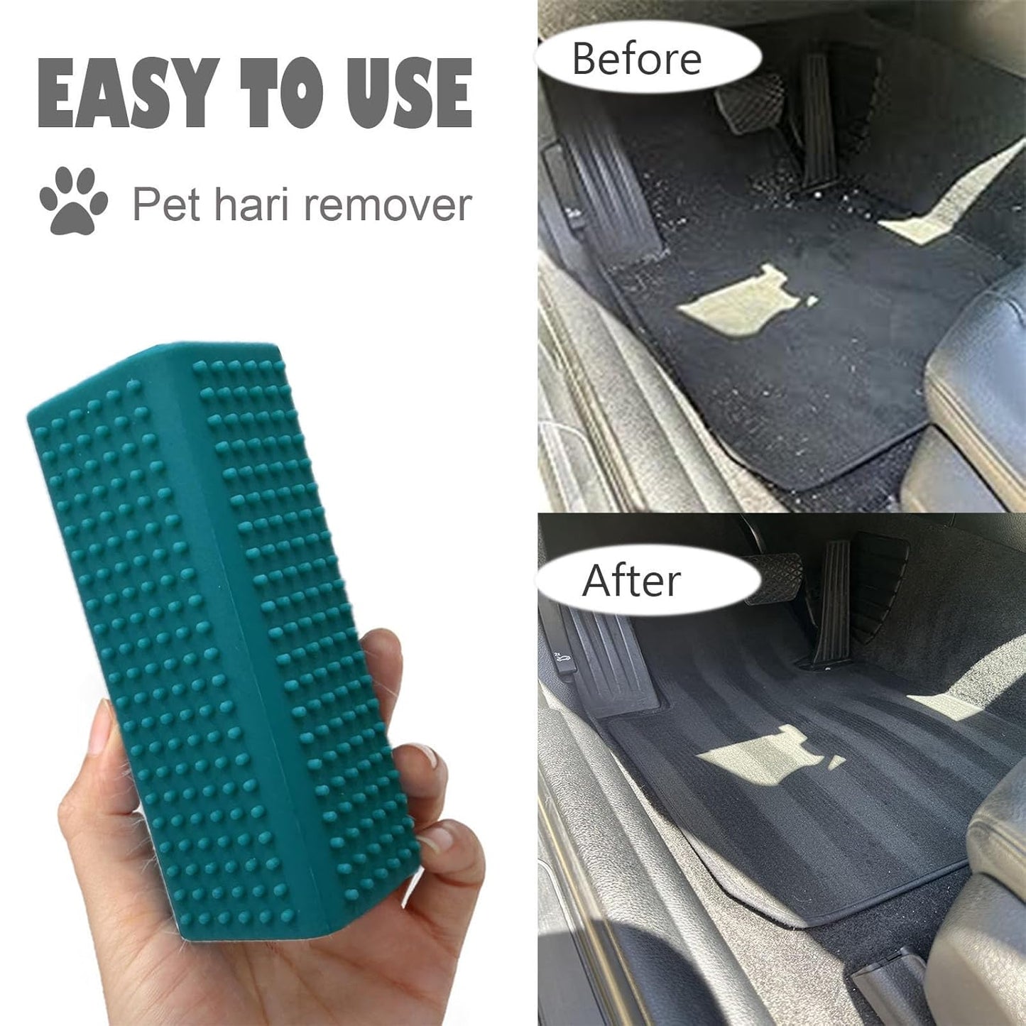 2 Pieces Pet Dog Cat Hair Remover, Block Roller Cleaner, Hollow Silicone Cleaner Brush for Sofa, Car Interiors, Furnishings, Carpets, Bedding or Any Fabric (Orange, Blue)