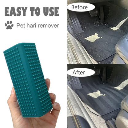 2 Pieces Pet Dog Cat Hair Remover, Block Roller Cleaner, Hollow Silicone Cleaner Brush for Sofa, Car Interiors, Furnishings, Carpets, Bedding or Any Fabric (Orange, Blue)