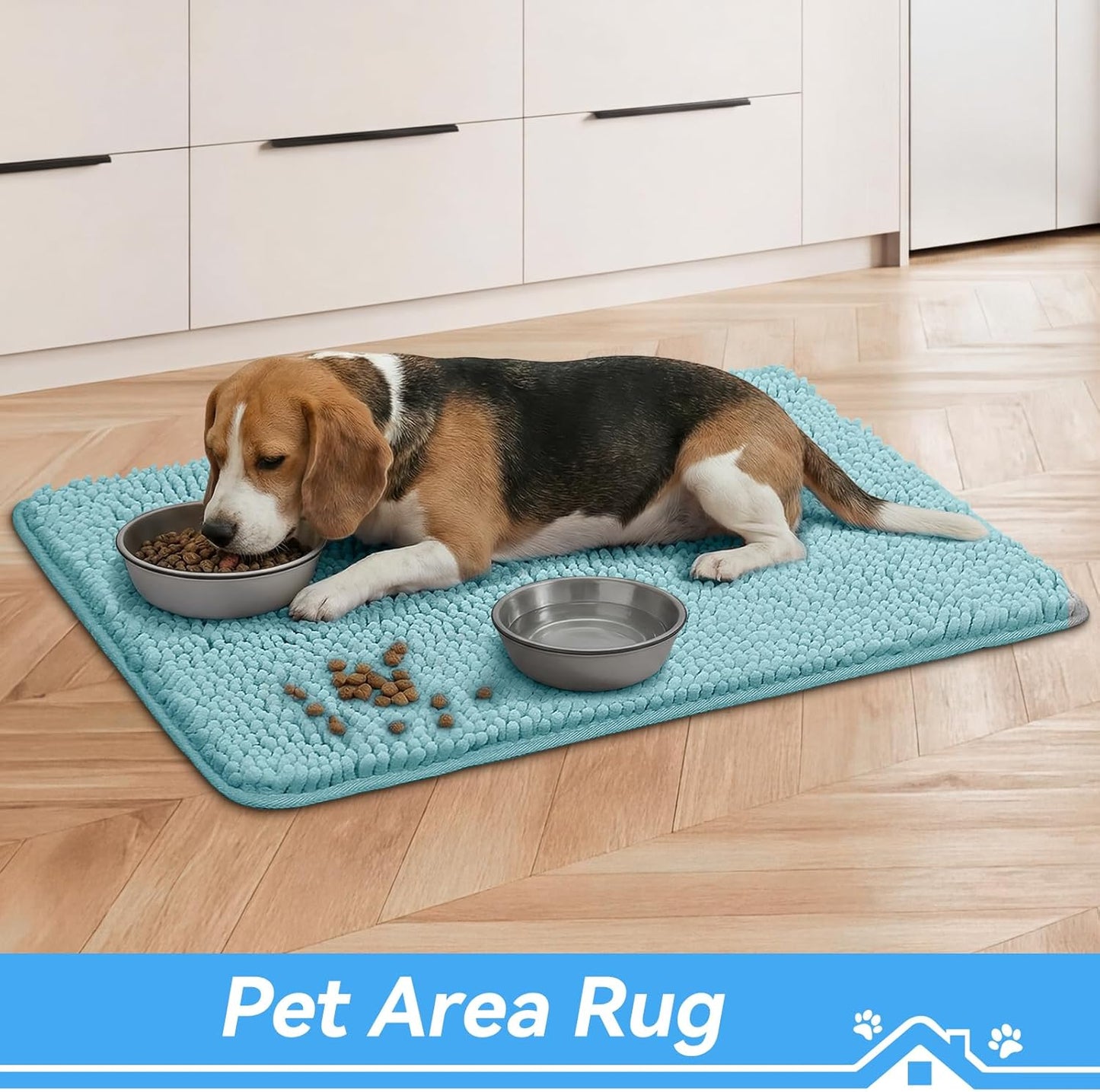 Bcoimo Super Absorbent Dog Door Mat, 30"*20" Anti Slip Mat for Muddy Paws, Pet Rugs for Dirty Paws Washable that Absorbs Moisture and Dirt, for Dog Cage and Pet Resting Carpet